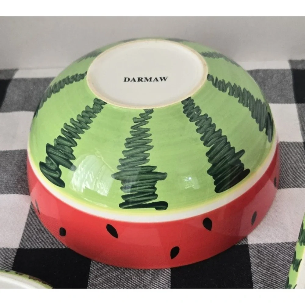 Darmaw Watermelon Themed lot 1 Bowl, 1 Napkin Holder, 1 Trinket Holder